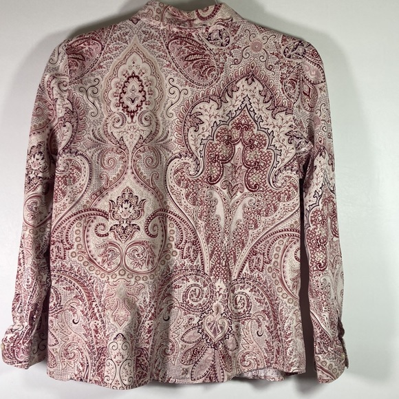 Van Heusen Long Sleeve Button Front Top Size XL - Picture 5 of 8